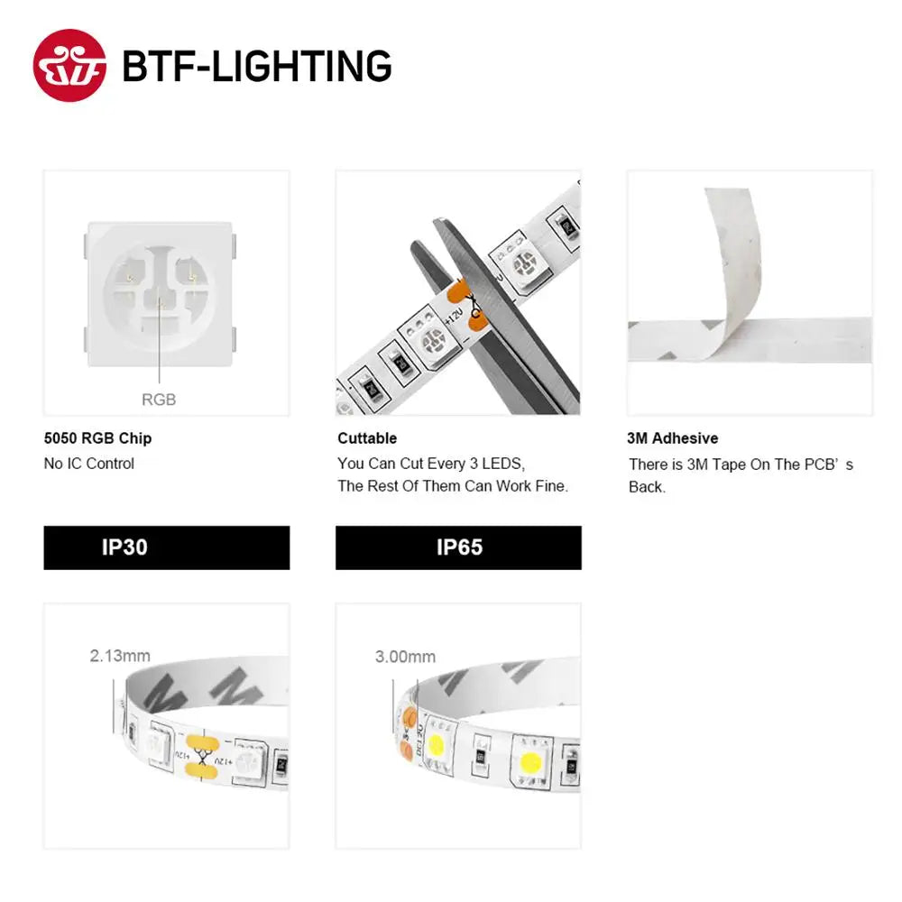5m DC12V LED Strip 5050 SMD 60LEDs/m Flexible LED Light RGB RGBW 5050 LED Strip Lamp 300LEDs TV Led Ribbon Tape Waterproof