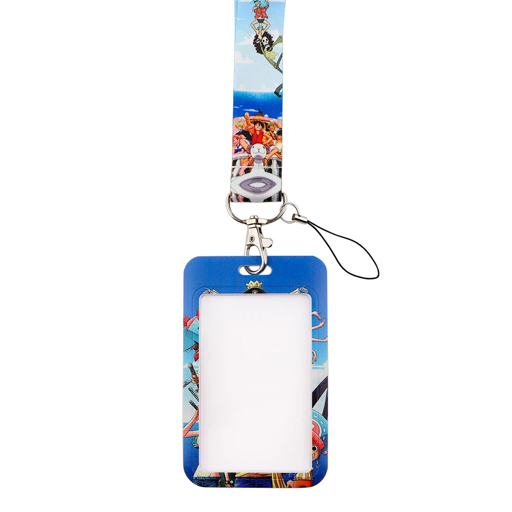 Credential Holder Keychains Neck Lanyard For Pass Card Credit Card Holder Cosplay Anime Accessories