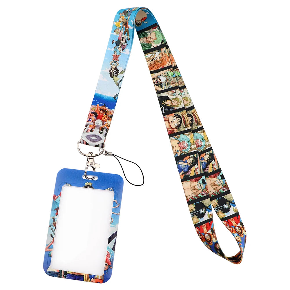 Credential Holder Keychains Neck Lanyard For Pass Card Credit Card Holder Cosplay Anime Accessories