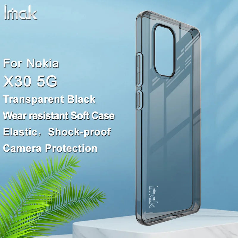 For Nokia X30 5G Case IMAK Ultra Thin Soft TPU Clear Back Cover Phone Cases For Nokia X30 5G