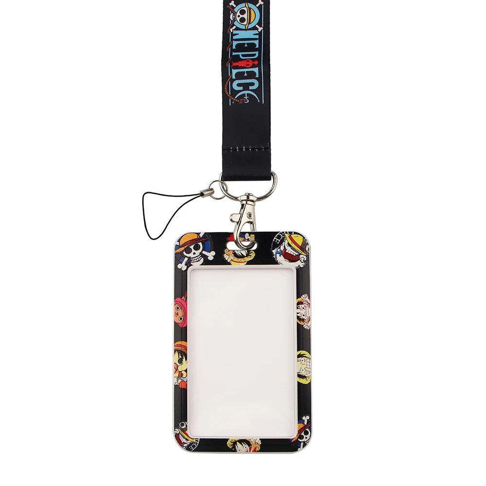 Credential Holder Keychains Neck Lanyard For Pass Card Credit Card Holder Cosplay Anime Accessories