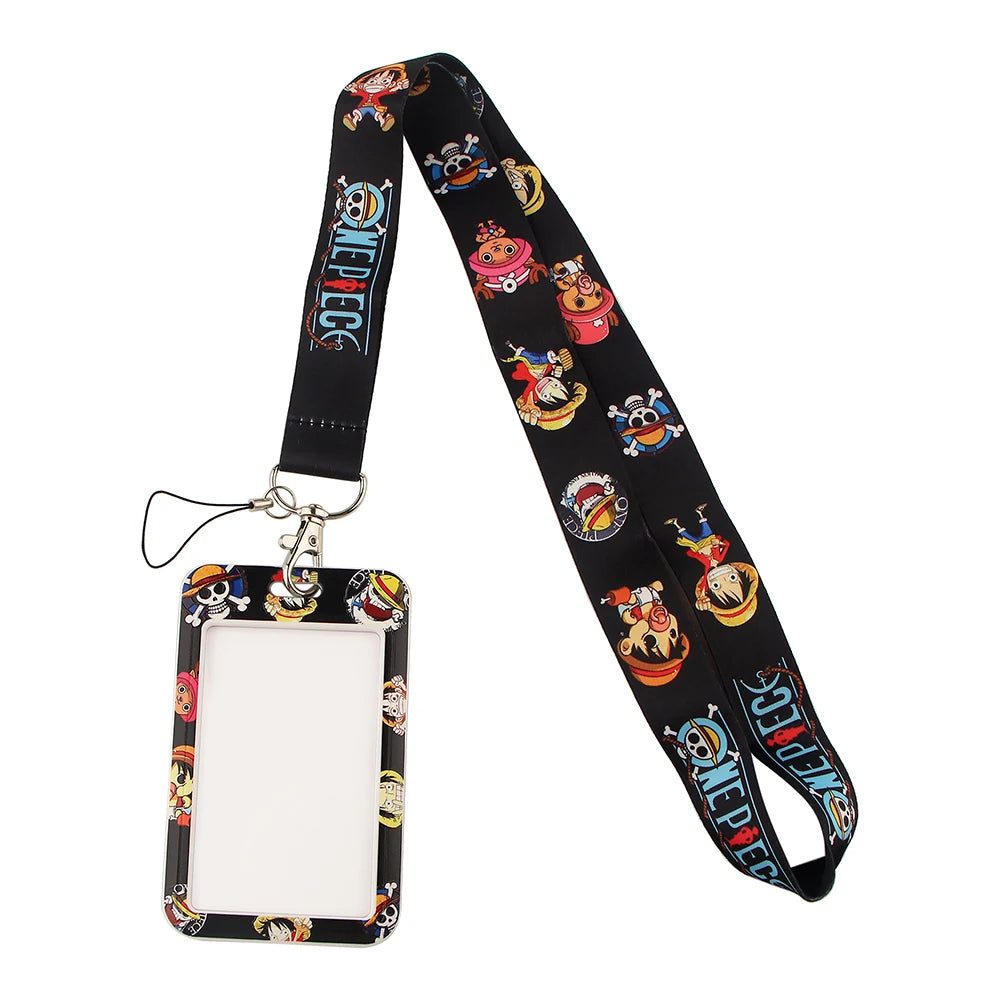 Credential Holder Keychains Neck Lanyard For Pass Card Credit Card Holder Cosplay Anime Accessories