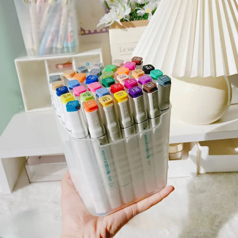 Large Capacity Desktop Storage Pen Holder Desk Organizer Pencil Display Cup Simple Office School Supplies Stationery Box